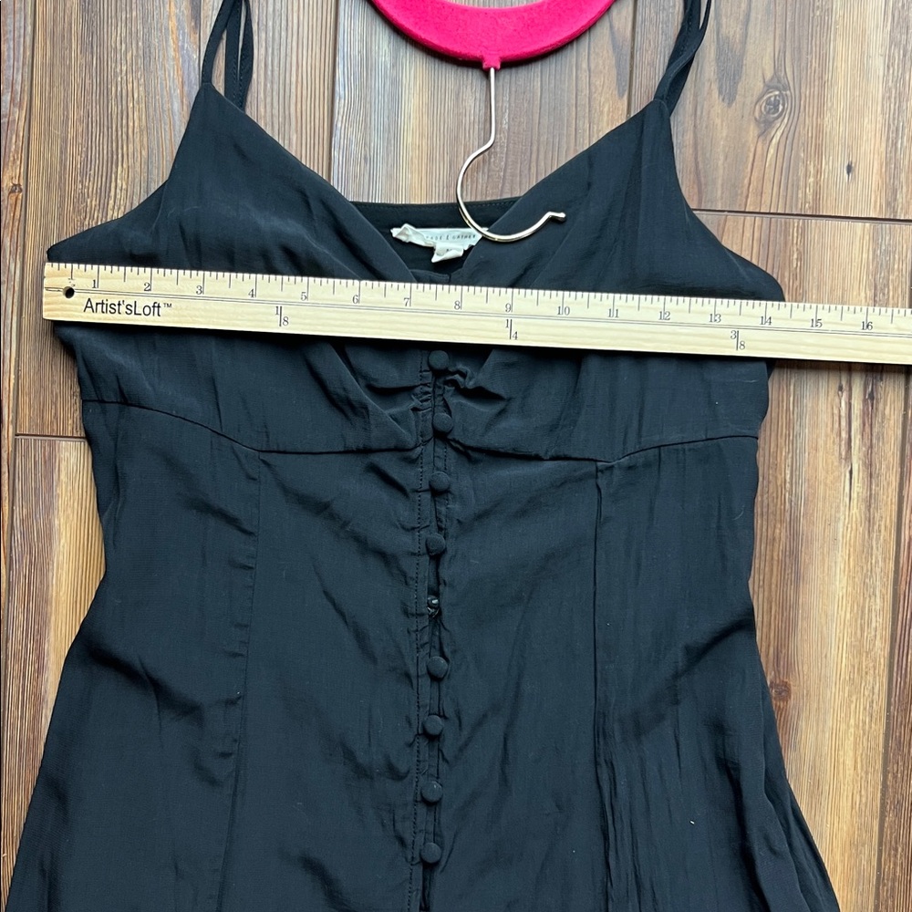 Grade & Gather Medium Button Black Spaghetti Strap Midi Dress - Picture 10 of 10